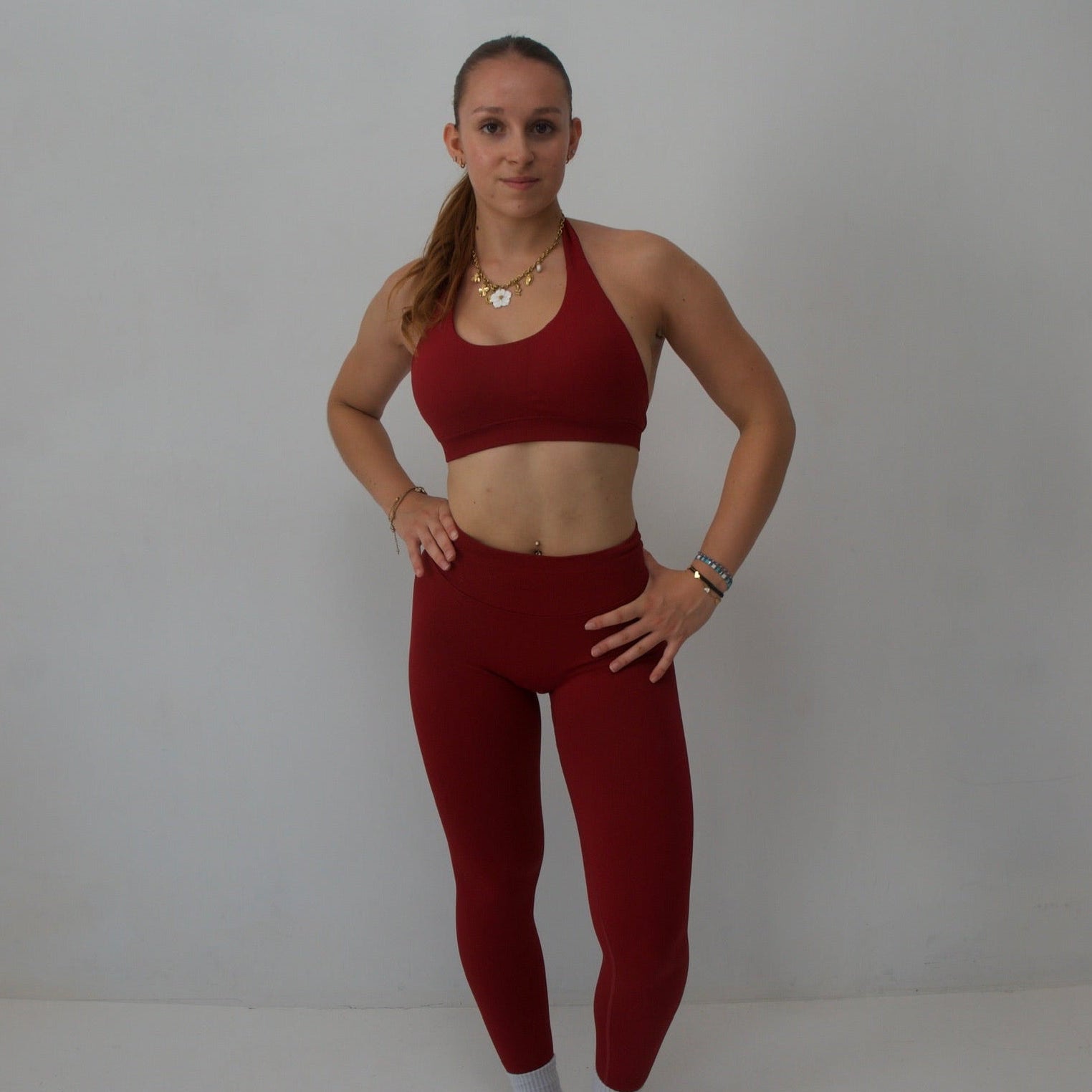 Girl's First Legging - ROSE RED 